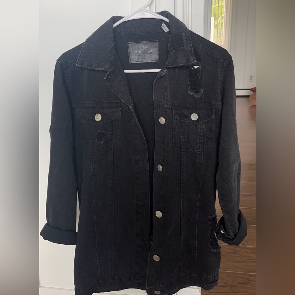 Black denim jacket